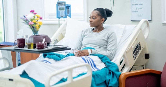 A patient recovering